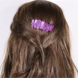 Purple stone hair pin